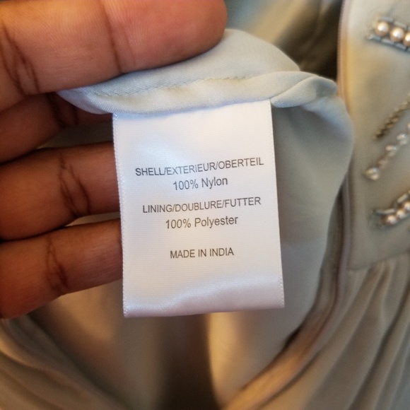 SOLD 💫 Light Silver/Grey Pearl Beaded Dress 6 - Picture 8 of 8